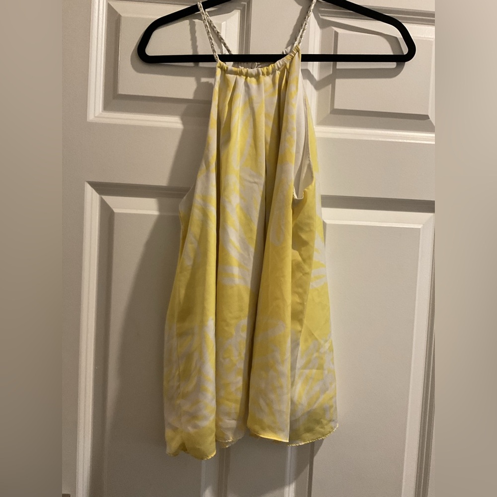 Lilly Pulitzer Yellow and White top